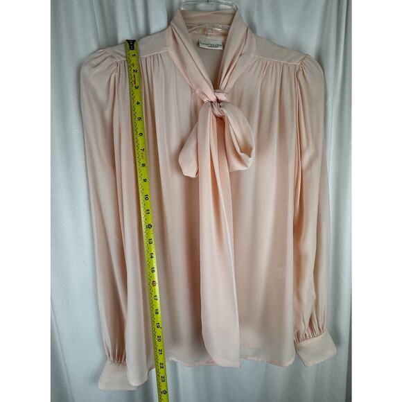 eva mendes Bow Blouse, Peach, Sz: XS, 57-29 - Picture 5 of 16